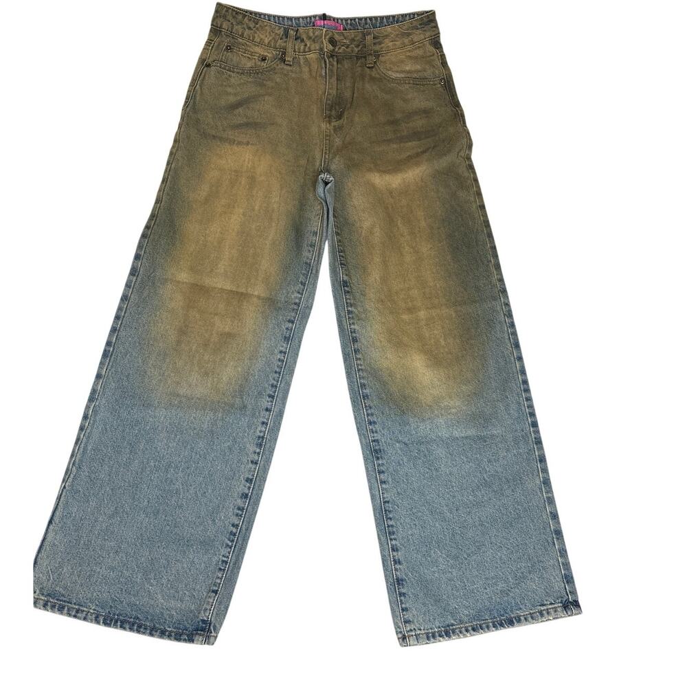 EDIKTED Muddy Washed Low Rise Baggy Jeans Indie Sleaze It Girl Grunge Sz M NWT - Picture 7 of 12